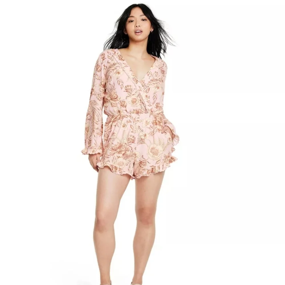 New AGUA BENDITA X TARGET Romantic Floral Print Flare Sleeve Romper XXL - Picture 7 of 7
